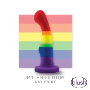 queer - rainbow unrealistic pride flag dildo p1 freedom gay pride
